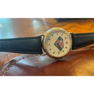 35mm NFL 75 Years Fossil Watch, ZC-00345, Mint Condition, Leather Band